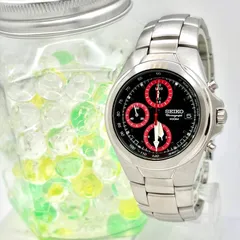 【新品電池】SEIKO セイコー クロノグラフ メンズ 腕時計 シルバー 100M 7T92-0BR0 380055 純正ベルト