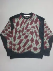 M 글랙 マーベル アーガイル プルオーバー ニット