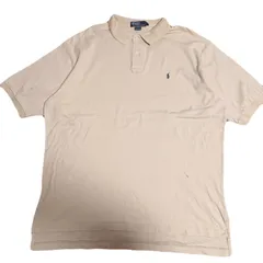 ポロバイラルフローレン　ポロシャツ　XLサイズ　クリーム色　スリランカ製　US古着