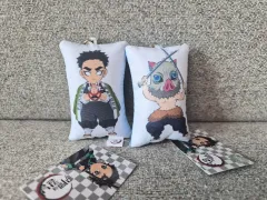 鬼滅の刃 キャラクター ぬいぐるみ クッションキーホルダー セット (悲鳴嶼 行冥 + 伊之助)