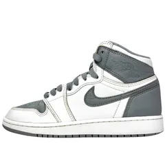 NIKE AIR JORDAN 1 RETRO HIGH ナイキ エア ジョーダン 1 レトロ ハイカット ホワイト 白 グレー 23.5cm レディース スニーカー 575441-037 U11128