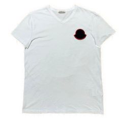 MONCLER デカロゴ ワッペンTシャツ ホワイト M 国内正規品 4S387