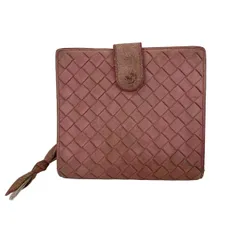 BOTTEGA VENETA(ボッテガヴェネタ) 2つ折り財布 イントレチャート 132355 ピンク レザー
