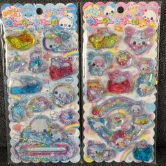 正規品 かおりつきウォーターシール ぷくぷくあわわちゃん キラうさツインズ 2点セット 送料無料 　あわわちゃん　ウォーターシール