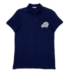 MONCLER ネイビー ポロシャツ S swag yoko MONCLER ネイビー ポロシャツ モンクレール サイズS 【公式通販】