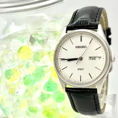 【新品電池】SEIKO セイコー SPIRIT スピリット メンズ 腕時計 シルバー デイデイト 7N48-7A00 321939 新品ベルト