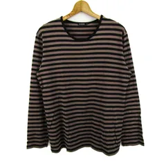 マリメッコ 長袖Ｔシャツ コットン100% ブランド ボーダー柄 トップス 黒 メンズ Mサイズ ブラック×ブラウン marimekko 【中古】のサムネイル