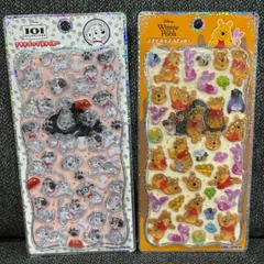 正規品 ディズニー プチドロップステッカー 101匹わんちゃん くまのプーさん 2点セット 　送料無料