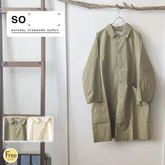 SO エスオー ステンカラーコート 春アウター 綿ナイロン 襟付き 軽量 ボックスシルエット 裏地なし 羽織り 軽快 春 レディース