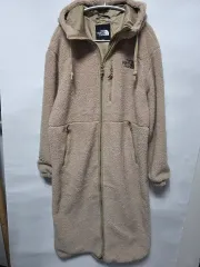 THE NORTH FACE ザノースフェイス フリース ロング フード ジップアップ コート ベージュ