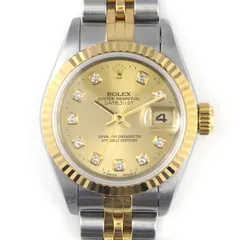 ロレックス Rolex 腕時計 デイトジャスト 69173G W番 1994-1995年製 10ポイント ダイヤインデックス サンレイ シャンパンゴールド文字盤 デイト K18YG SS 自動巻き 【箱・保付き】 【中古】 【OH済み】のサムネイル
