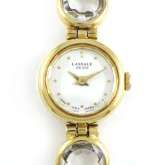 セイコー SEIKO 腕時計 ラサール 1E50-0159 ホワイト文字盤 クリアストーン ブレスレット GP SS クオーツアナログ 【中古】のサムネイル