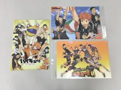 アニメグッズ ハイキュー!! クリアファイル 3枚セット 烏野高校 白鳥沢学園高校 稲荷崎高校 未使用 2512LT067
