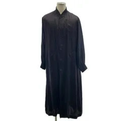 COMME des GARCONS / コムデギャルソン | 2018 | GOOD DESIGN SHOP / サテン ストライプ切替 バックプリント スタッフコート | M | ブラック | メンズ