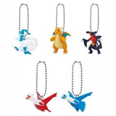 [Used] Keychain Set of 5 Types "Pokémon Swing Collection Type: Dragon"