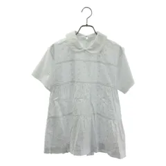 【美品】  tao COMME des GARCONS / タオコムデギャルソン | 2025AW | ラウンドカラー バックオープンシャツ | S | ホワイト/シルバー | レディース