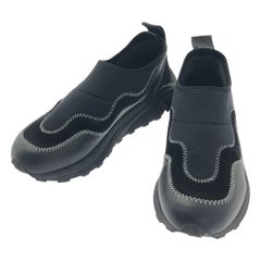 【美品】  Y's.... / ワイズビー | 2025AW | COW LEATHER SNEAKER / カウレザー ビブラムソール スリッポン スニーカー | 5 | ブラック | メンズ 美品】 Y's. / ワイズビー | 2025AW | COW LEATHER SNEAKER