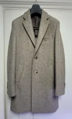 新品 GALAXY GX イタリアROMA生地 ウール混 ウールブレンド ベージュ チェスターコート