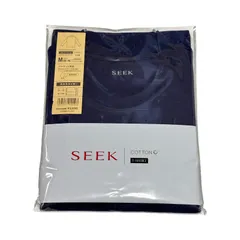 SEEK クルーネック長袖Tシャツ M ネイビー 日本製 消臭 NextRA+ コットン100% メンズ インナー ロングスリーブ GUNZE シーク Crew Neck Long Sleeve T-Shirtのサムネイル