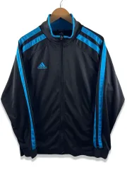 アディダス BIG 3本線 ブルーブラック メッシュジャージ 2744