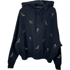 XS POLO RALPH LAUREN クマ ドール 刺繍 MULTI マルチ ロゴ オーバーサイズ フーディー Tシャツ
