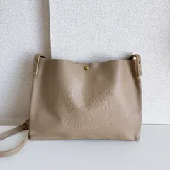 IL BISONTE イルビゾンテ クロスボディバッグ ビッグロゴ グレーベージュ STANDARD COLLECTION 49