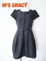 M'S GRACY　エムズグレイシー　ワンピース　日本製　Mサイズ　３８　ブラック　半袖　ミニ丈　可愛い　おしゃれ　お出掛け　送料込み　6466066のサムネイル