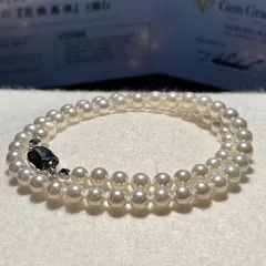 照り最強【花珠真珠】アコヤパール ネックレス 6.0〜6.5㎜ 44㎝ 25.3g あこや 本真珠 SILVER 最高品質 pearl jewelry necklace 高級 SS246
