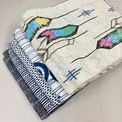 綿浴衣 5着 浴衣まとめ売り リメイク材料 m-1429