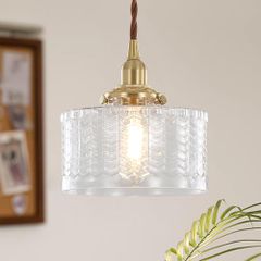Cerdeco 潔淨感的玻璃燈罩 吊燈 透明玻璃製 懸掛照明 間接照明 北歐現代風 天花板照明 E12燈頭 吊掛式燈座 不含燈泡 PD006p abbaa98a