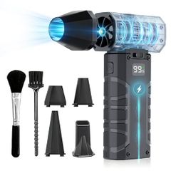2026年春夏限定・空氣噴槍 吹塵器 小型 【1秒即時啟動・強力風量模式】電動空氣噴槍 100段風量調節200000rpm 最大風速120m/s USB充電式 LED燈 6000mAh電池 氣動工具 電動 05b5fbd6