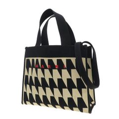 セール】MARNI 2wayバッグ千鳥格子 ジャカードトートバッグ(巾着あり 