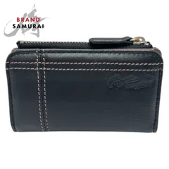 CROCODILE クロコダイル ブラック 黒 レザー コインケース キーケース 男女兼用 600559【中古】