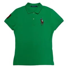 ポロ ラルフローレン ビックポニー スキニーフィット PK カラ Tシャツ グリーン XL