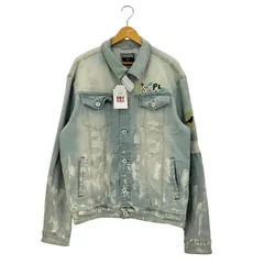 ユーズドフルギ USED古着 {{STAPLE}} リペア ペイント加工 デニムジャケット メンズ JPN：XL 