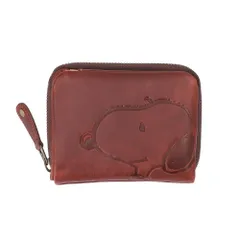 ☆ BROWN ☆ PEANUTS MOTHER 袋縫いR二つ折 スヌーピー 財布 二つ折り SNOOPY 73167 レザー 本革 牛革 二つ折り財布 2つ折り財布 お財布 レディース ラウンドファスナー 大容量 小銭入れあり かわいい おしゃれ 女性 大人