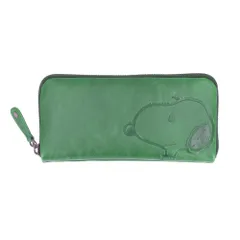 ☆ GREEN ☆ PEANUTS MOTHER 袋縫いR束入り スヌーピー 長財布 大人 SNOOPY 73168 財布 レザー 長サイフ ながさいふ ロングウォレット レディース 大容量 ラウンドファスナー かわいい おしゃれ 小銭入れあり 大きめ 女性のサムネイル