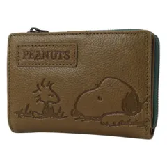 ☆ BLUE ☆ PEANUTS FACE FRIEND 二つ折り財布 スヌーピー 財布 二つ折り SNOOPY 73055 レザー 本革 牛革 二つ折り財布 2つ折り財布 お財布 レディース L字ファスナー 大容量 小銭入れあり かわいい おしゃれのサムネイル