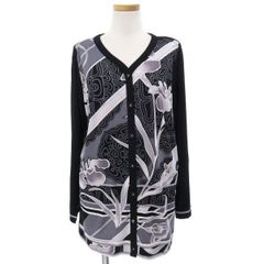 LEONARD FASHION 黒地にベージュの花柄ロングチュニック - メルカリ