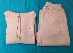 Champion ピンク色 フードT+ズボン セット