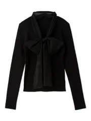 SNIDEL(スナイデル) ボウタイニットプルオーバーSWNT255166レディースri