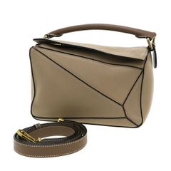 LOEWE パズルバッグ 希少 底鋲有り レア ミディアム サンド ショルダー 