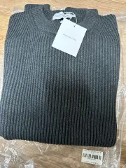 2 Steady Every Wear sew クルーネック コットン リブニット ダークグレーメランジ