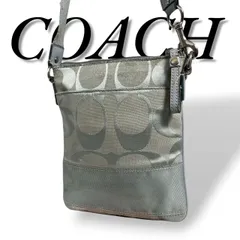 COACH　コーチ　ショルダーバッグ　9796　サコッシュ　良品　キャンバス　グレー　487