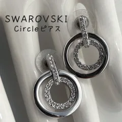 SWAROVSKI スワロフスキー Circle サークル パヴェ ピアス  シルバーカラー