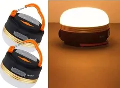 携帯型 テントライト 充電式 懐中電灯 3つ調光モード 超軽量 携帯便利 LEDランタン 防水キャンプ用品 登山 夜釣り 暖かい電球色) 防災対策 高輝度 キャンプランタン (2個セット (2個セット 暖かい電球色)