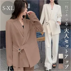 ☆ Mサイズ ☆ レディーススーツ ビジネスカジュアル セットアップ パンツスーツ レディース 大きいサイズ スーツ セットアップ ジャケット パンツ 2点セット ワイドパンツ ビジネススーツ セミフォーマル フォーマル 卒業式 入学式 結婚式 入園式 卒園式