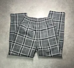 GU ジーユー チェック柄 シェフパンツ グレー Sサイズ ウエストゴム メンズ レディース 321-333983 美品 #GU #ジーユー #シェフパンツ #チェックパンツ #古着 #ユニセックス #カジュアル #ワイドパンツ #プチプラ
