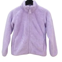 ユニクロ UNIQLO 長袖 フリース ジャケット  ジャンバー 130 紫系 パープル ジップアップ サイドポケット