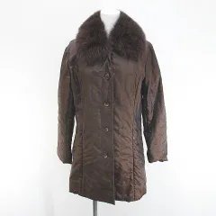 ラシュメール LA.SUMER  ジャケット ブルーフォックスファー 毛皮 9AR 茶系 ブラウン ポケット 裏地